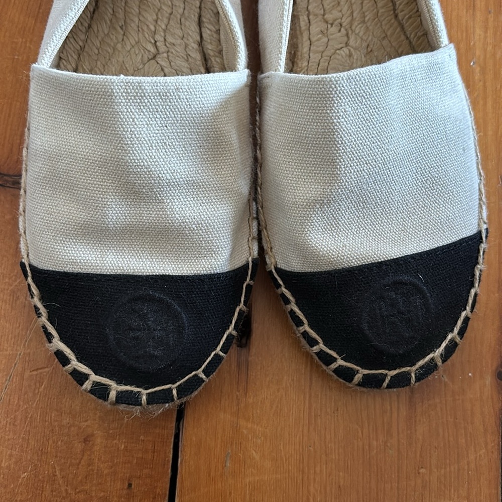 Tory Burch canvas color block espadrilles size 5 - Picture 2 of 8
